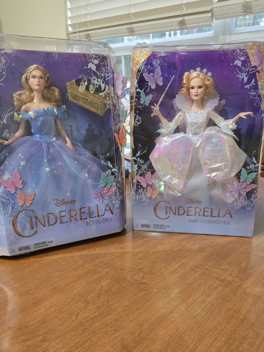 Disney Cinderella Dolls - Royal Ball (Purple) & Fairy Godmother (White)
